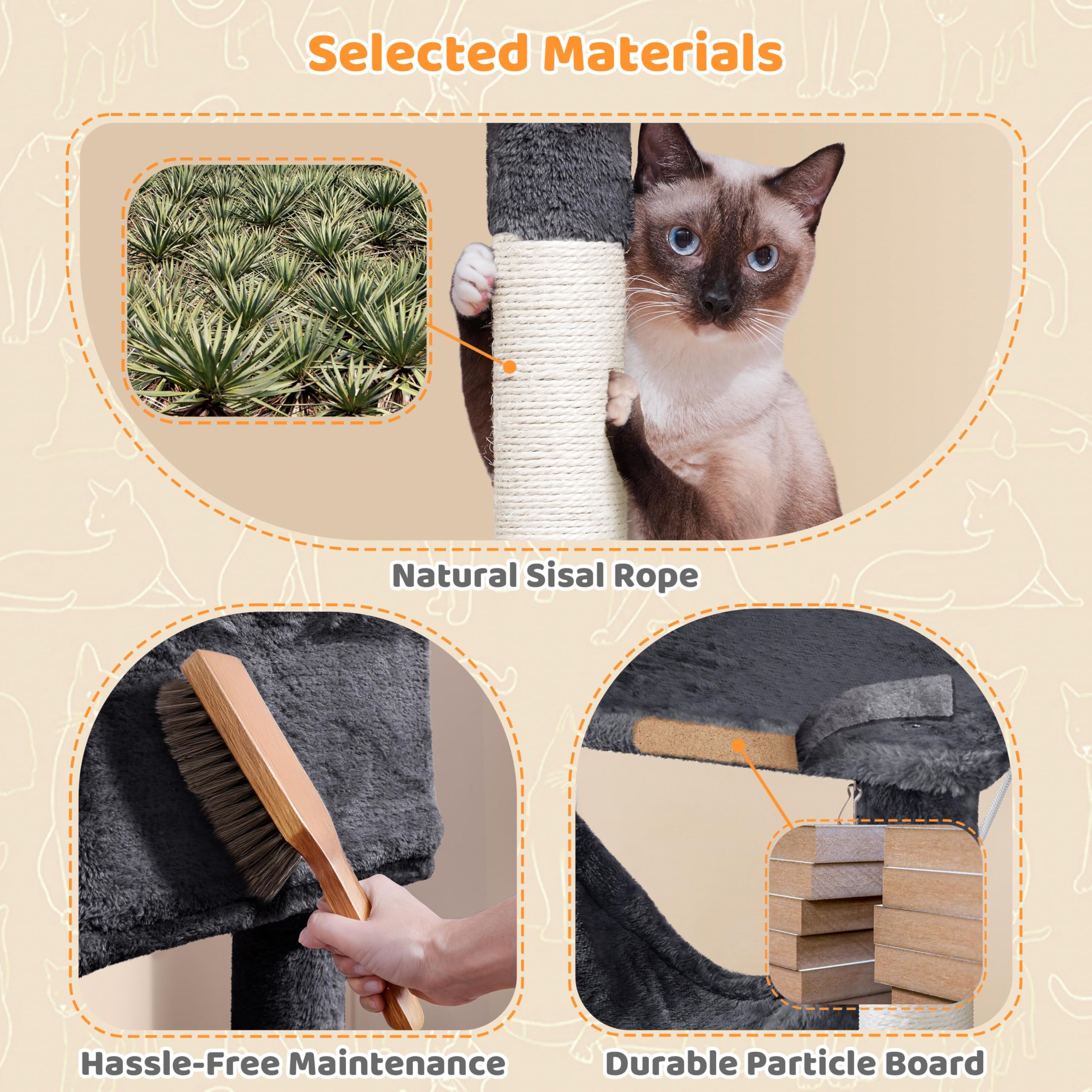 Amazon.com : Yaheetech 73in Cat Stand, Large Cat Tree for Indoor